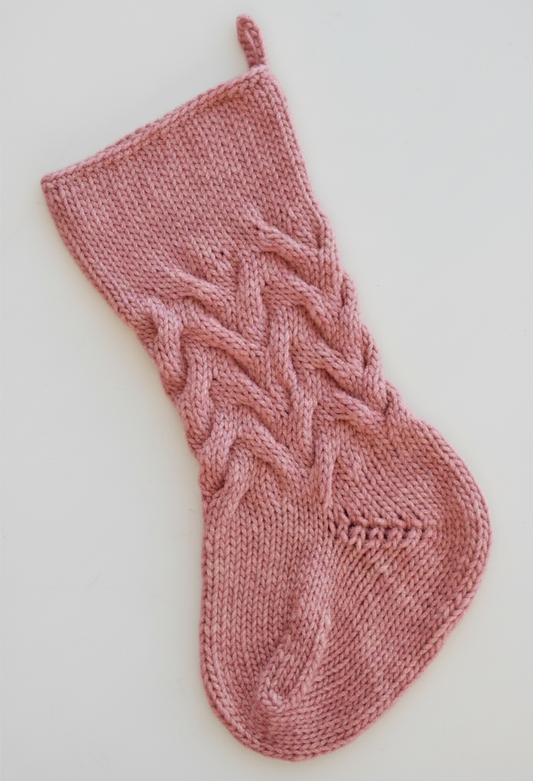PREORDER Christmas Stocking 240901 Dusty Pink